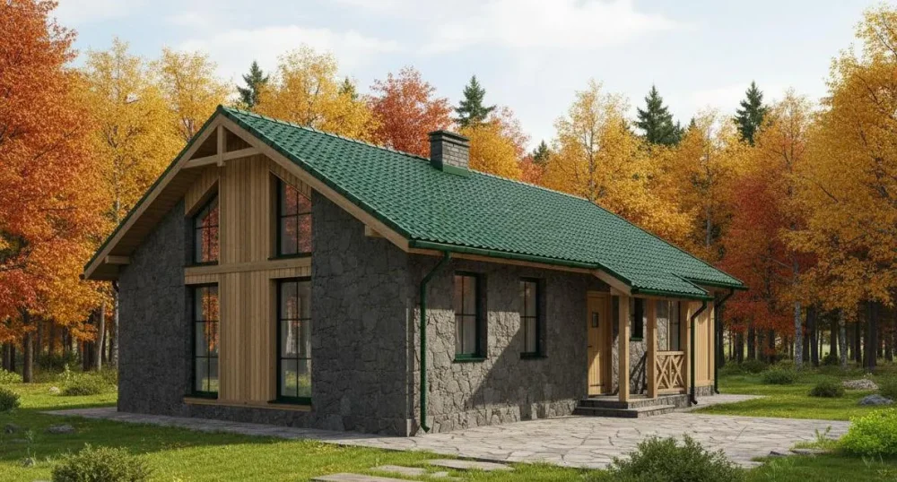 Проект Одноэтажный дом 8 на 14, 101 м2