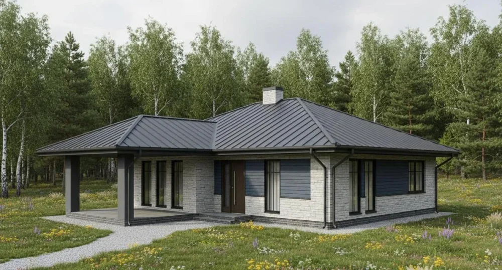 Проект Одноэтажный дом 18 на 14, 154 м2