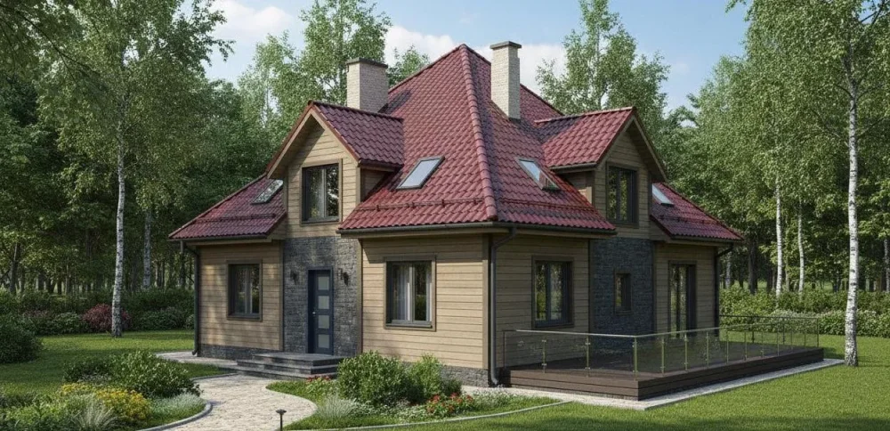 Проект Двухэтажный дом 12 на 13, 225 м2