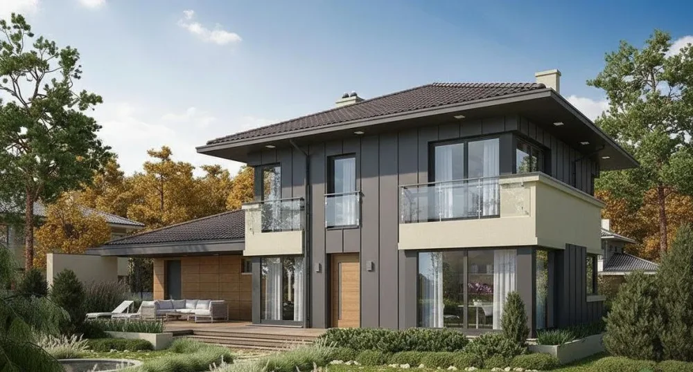 Проект Двухэтажный дом 17 на 13, 175 м2