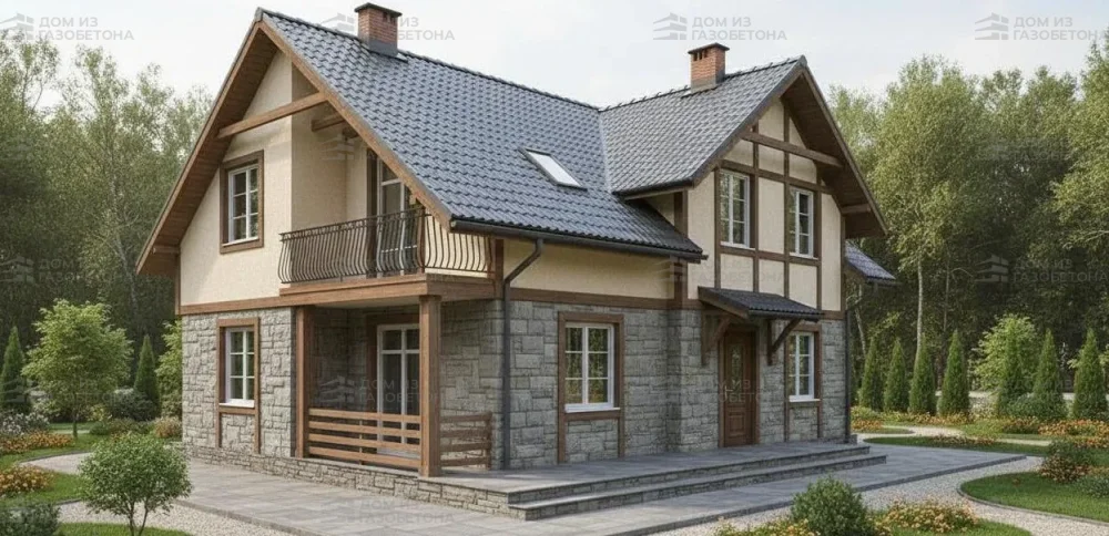 Проект Двухэтажный дом 9 на 13, 137 м2