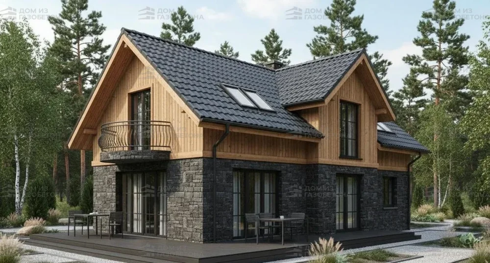 Проект Двухэтажный дом 13 на 12, 181 м2