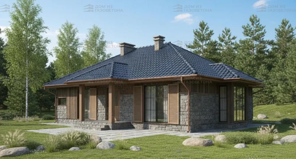 Проект Одноэтажный дом 10 на 15, 105 м2