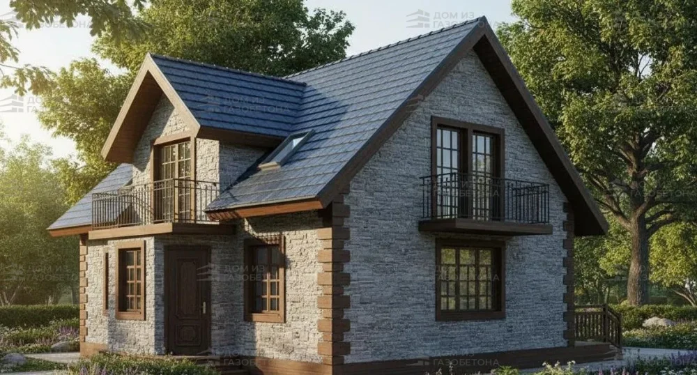 Проект Двухэтажный дом 10 на 8, 112 м2