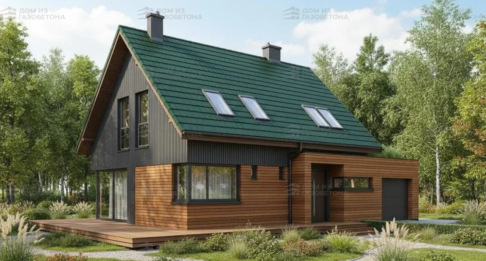 Проект Двухэтажный дом 14 на 10, 133 м2