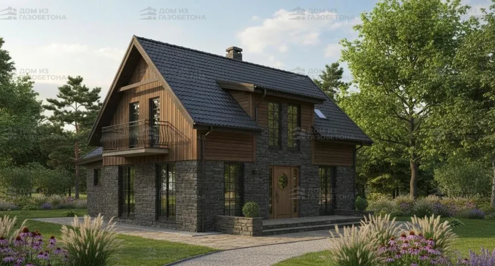 Проект Двухэтажный дом 15 на 12, 181 м2