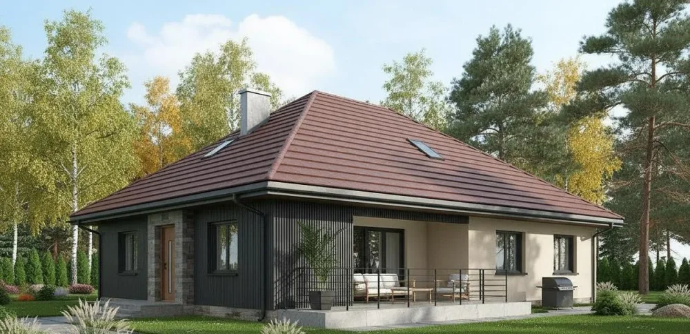 Проект Одноэтажный дом 16 на 12, 130 м2