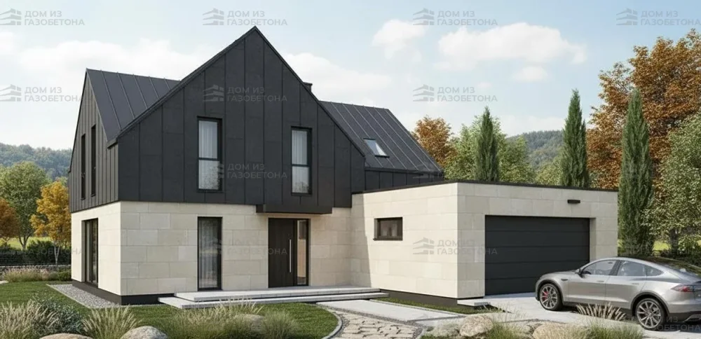 Проект Двухэтажный дом 14 на 19, 202 м2